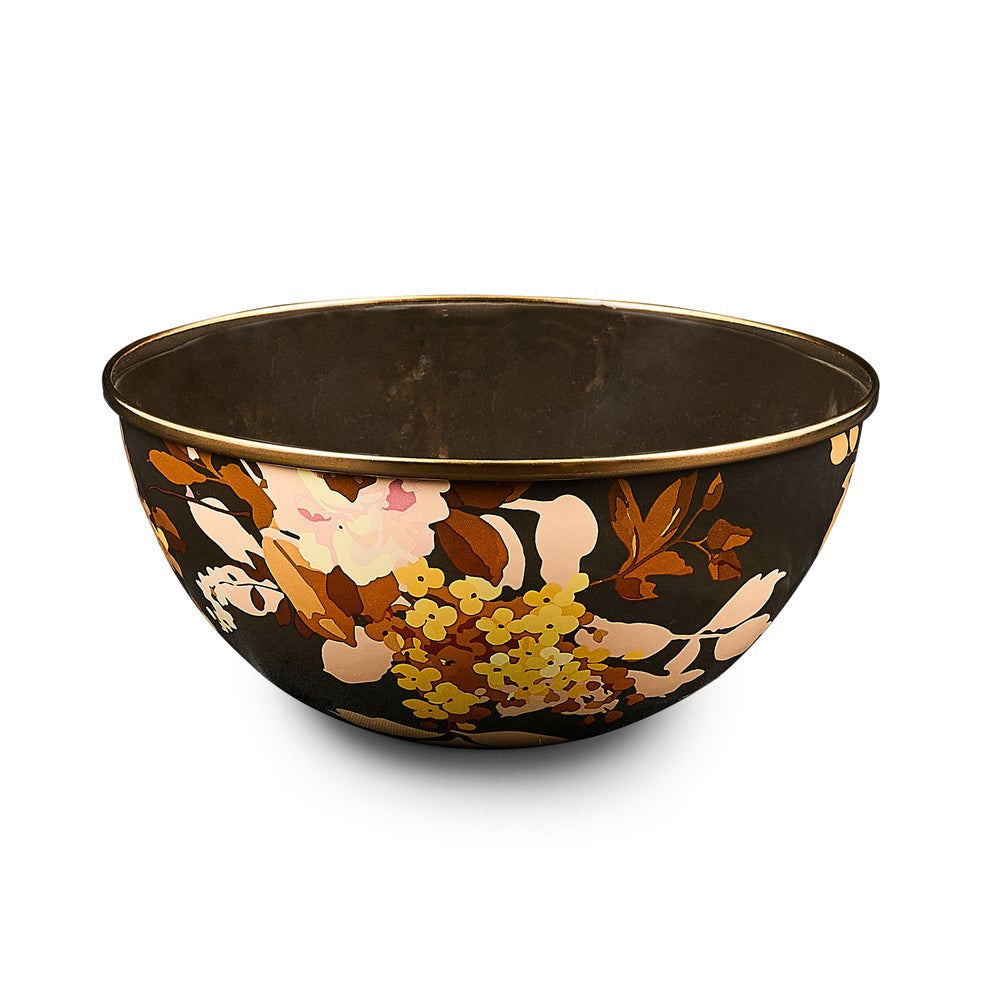 Wild Rose Brown Everyday Bowl by MacKenzie-Childs