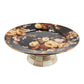 Wild Rose Brown Large Pedestal Platter