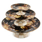 Wild Rose Brown Mini Pedestal Platter by MacKenzie-Childs