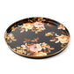 Wild Rose Brown Round Tray