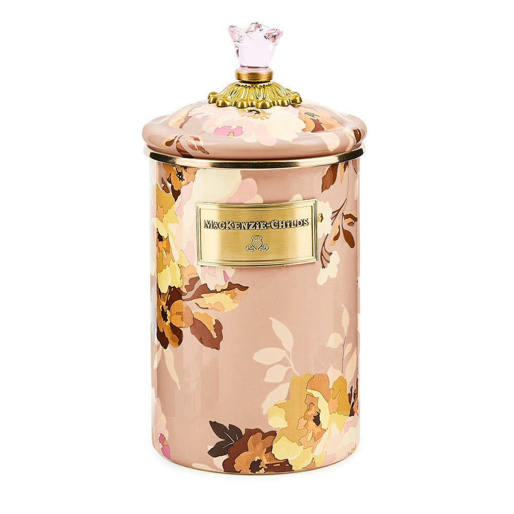 Wild Rose Mauve Large Canister MacKenzie-Childs