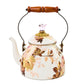 Wild Rose White 2 Quart Tea Kettle by MacKenzie-Childs