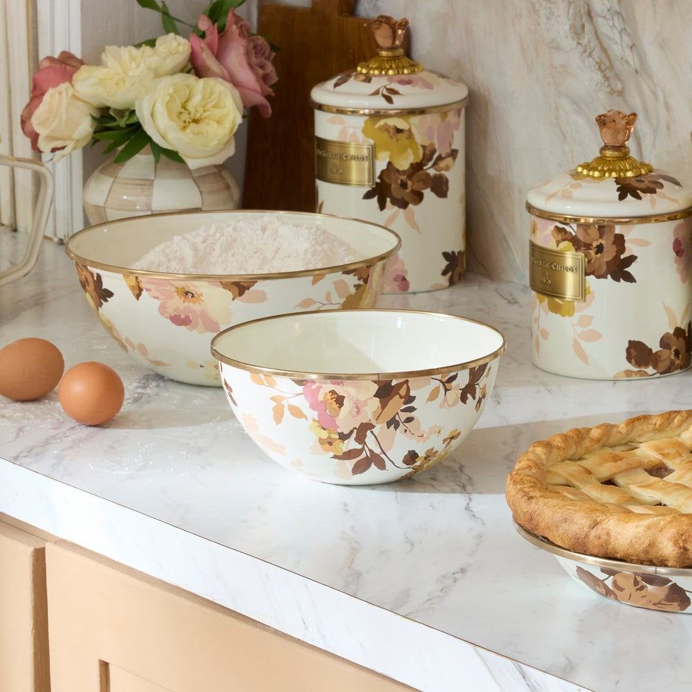 Wild Rose White Small Everyday Bowl MacKenzie-Childs