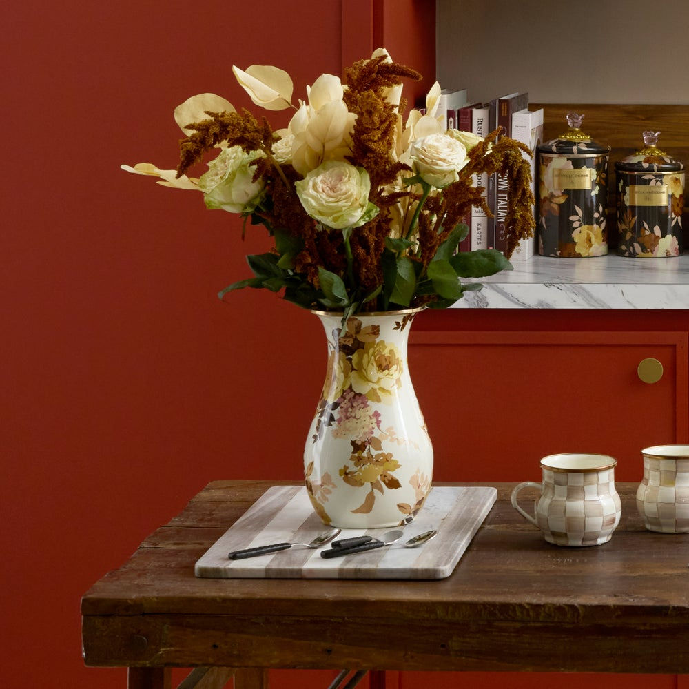 Wild Rose White Tall Vase by MacKenzie-Childs