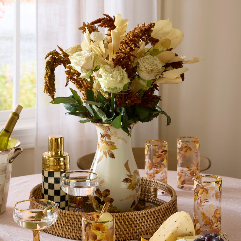 Wild Rose White Tall Vase by MacKenzie-Childs