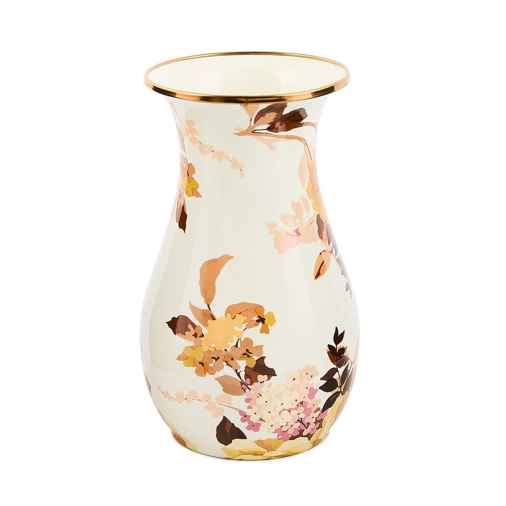 Wild Rose White Tall Vase by MacKenzie-Childs