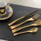 1 Set of Luxury Gold Stainless Steel Design Cutlery - |VESIMI Design| Luxury and Rustic bathrooms online