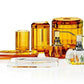 Amber Glass Gold Bathroom Accessories Tissue Box by Decor Walther - |VESIMI Design|