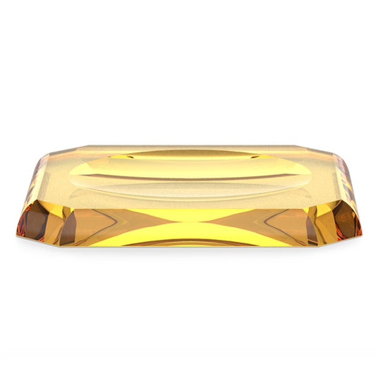 Amber Gold Rectangular Crystal Glass Comb Tray - |VESIMI Design| Luxury Bathrooms & Deco