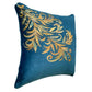 Anna Anna® Luxury Handpainted Turquoise Gold Velvet Cushion - |VESIMI Design| Luxury and Rustic bathrooms online