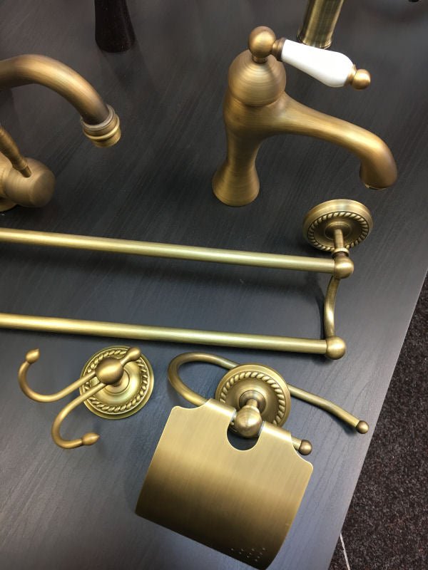 Full Bathroom Accessories 6 Piece Set in Antique Brass Finish in Nairobi,  Kenya, Antique Brass - Brass Modern Finish Bathroom Accessories