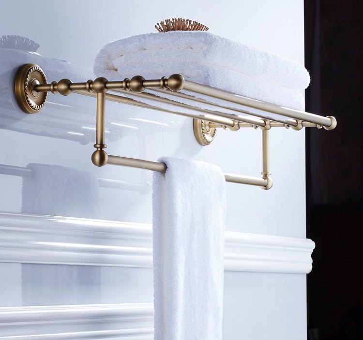Antique Brass Marble Standing Towel Holder –, VESIMI Design
