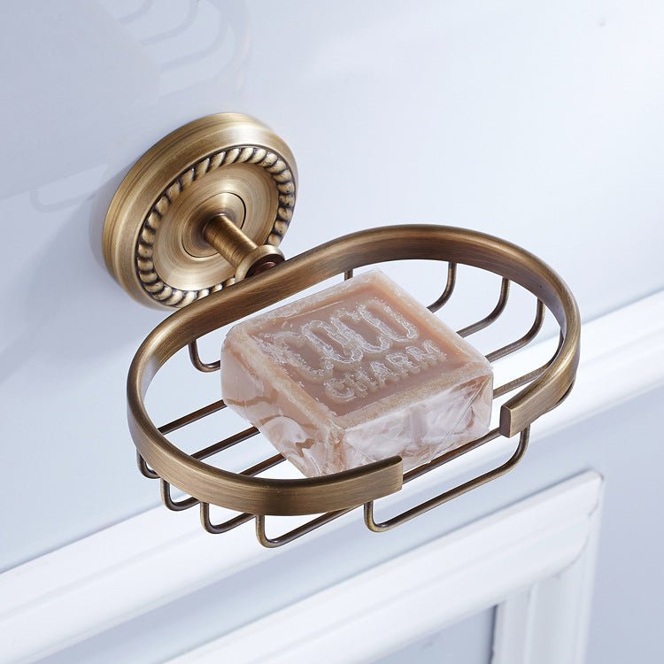 Antique Brass Bathroom Accessories - Soap Holder Provence II. - |VESIMI Design| Luxury and Rustic bathrooms online