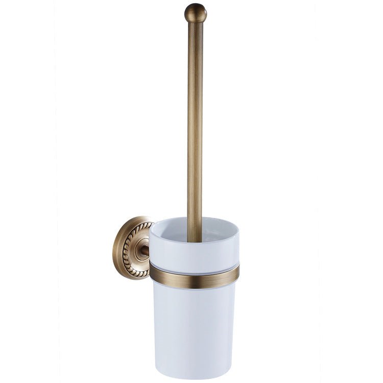 Antique Brass Bathroom Accessories - Toilet Brush Holder Holder Provence II. - |VESIMI Design| Luxury and Rustic bathrooms online