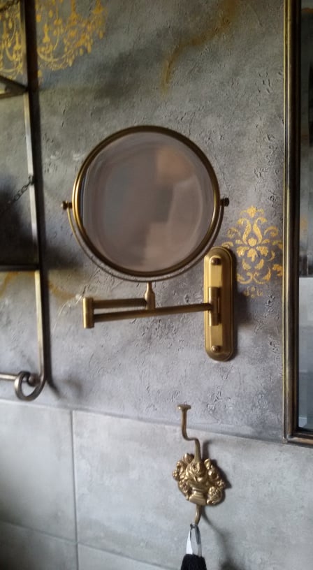 Antique Brass Bathroom Cosmetic Mirror - |VESIMI Design| Luxury and Rustic bathrooms online