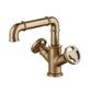 Antique Brass Industrial Two Handles Basin Faucet - |VESIMI Design|