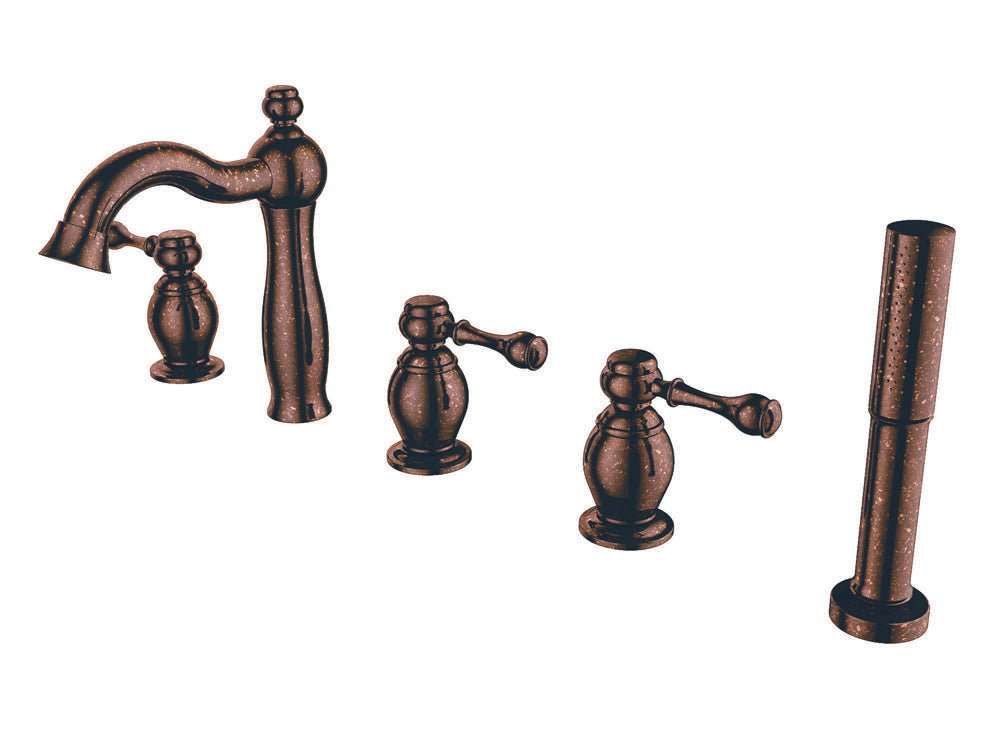 Antique Copper Style 5-hole Bathtub Faucet - |VESIMI Design| Luxury and Rustic bathrooms online