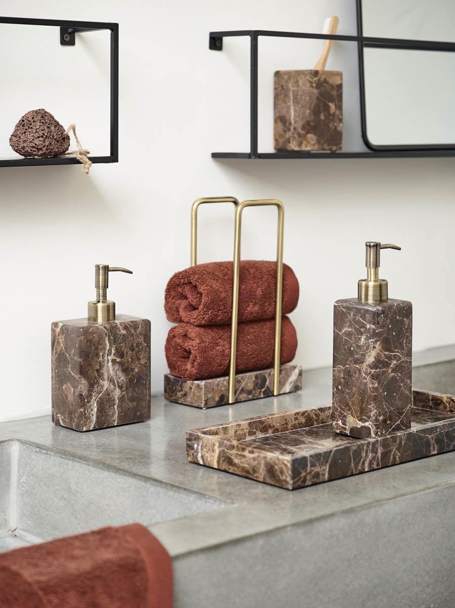 Aquanova Hammam Stone Bathroom Accessories Guest Towels Holder - |VESIMI Design| Luxury and Rustic bathrooms online