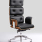 Armadillo Chrome-Black Luxury Office Chair with High Back / Genuine Italian Leather - |VESIMI Design| Luxury and Rustic bathrooms online