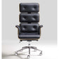 Armadillo Chrome-Black Luxury Office Chair with High Back / Genuine Italian Leather - |VESIMI Design| Luxury and Rustic bathrooms online