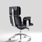 Armadillo Luxury Glossy Black and Chrome Office Armchair / Genuine Italian Leather - |VESIMI Design| Luxury and Rustic bathrooms online