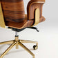 Armadillo Luxury Office Armchair 24 Carats Gold Plated / Nabuk Leather - |VESIMI Design| Luxury and Rustic bathrooms online