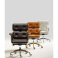 Armadillo Luxury Office Chair Bronze Structure / Genuine Italian Leather - |VESIMI Design| Luxury and Rustic bathrooms online