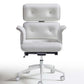 Armadillo Luxury White Matt Office Armchair / Genuine Italian Leather - |VESIMI Design| Luxury and Rustic bathrooms online