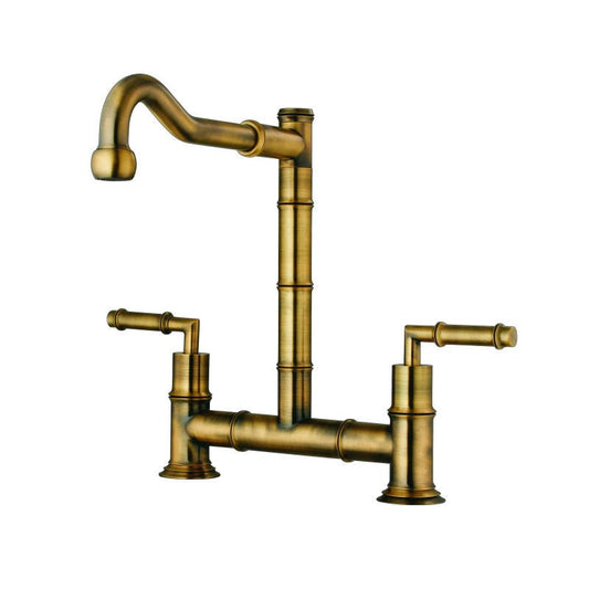 Bamboo Bronze Bridge Design Faucet - |VESIMI Design| Luxury and Rustic bathrooms online