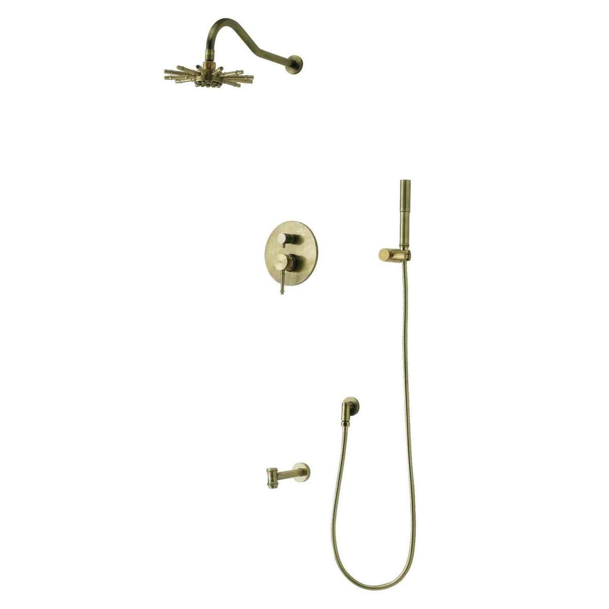 Bamboo Design Bronze Concealed Shower - |VESIMI Design| Luxury and Rustic bathrooms online