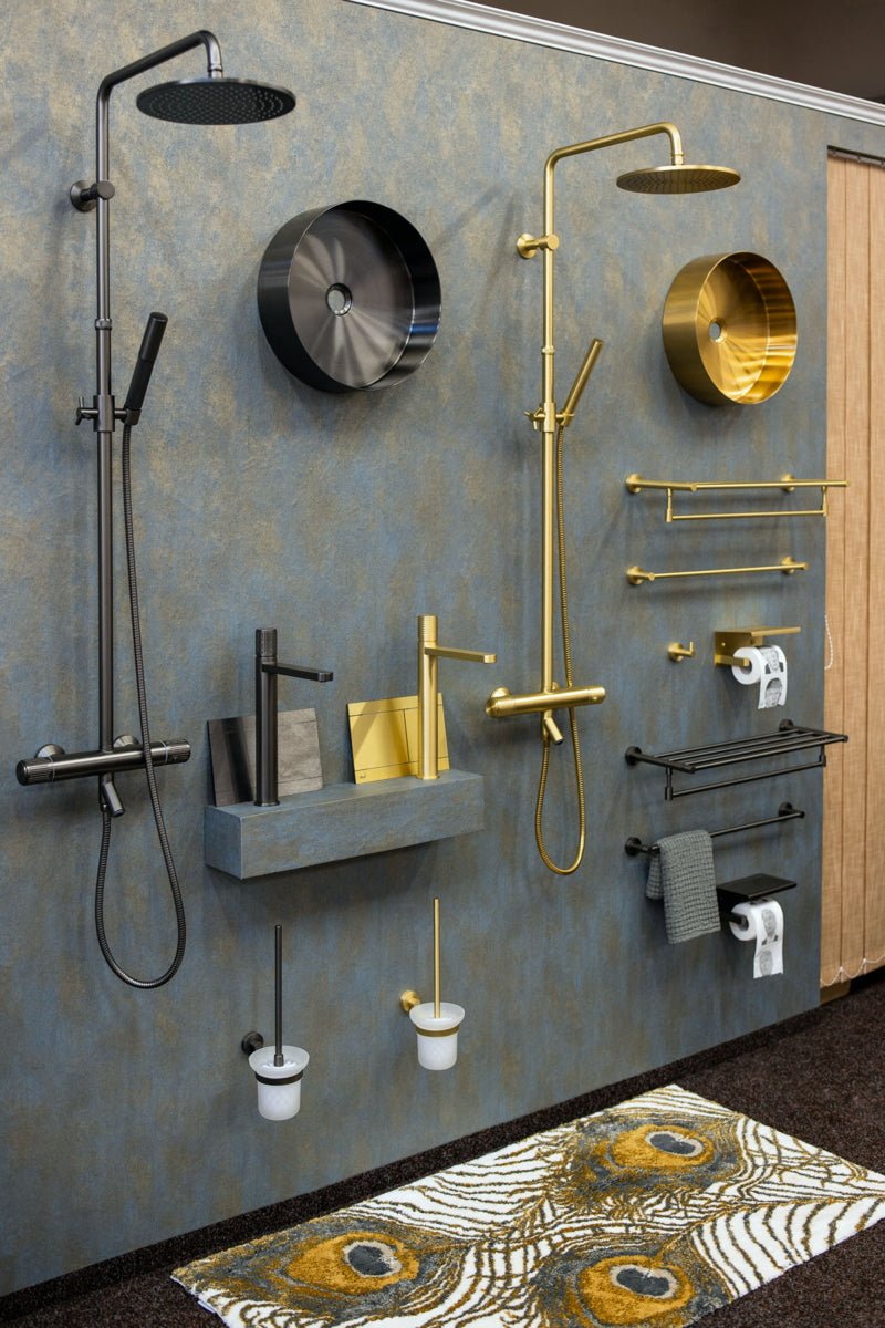 Basin T-Trap in Champagne Gold - |VESIMI Design| Luxury and Rustic bathrooms online