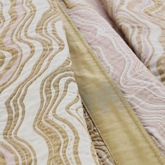 Beautiful Jacguard Egyptian Cotton and Silk Bed Cover / Plaid ARA - |VESIMI Design| Luxury and Rustic bathrooms online