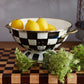 Black and White Courtly Check Enamel Colander - Large - |VESIMI Design| Luxury and Rustic bathrooms online