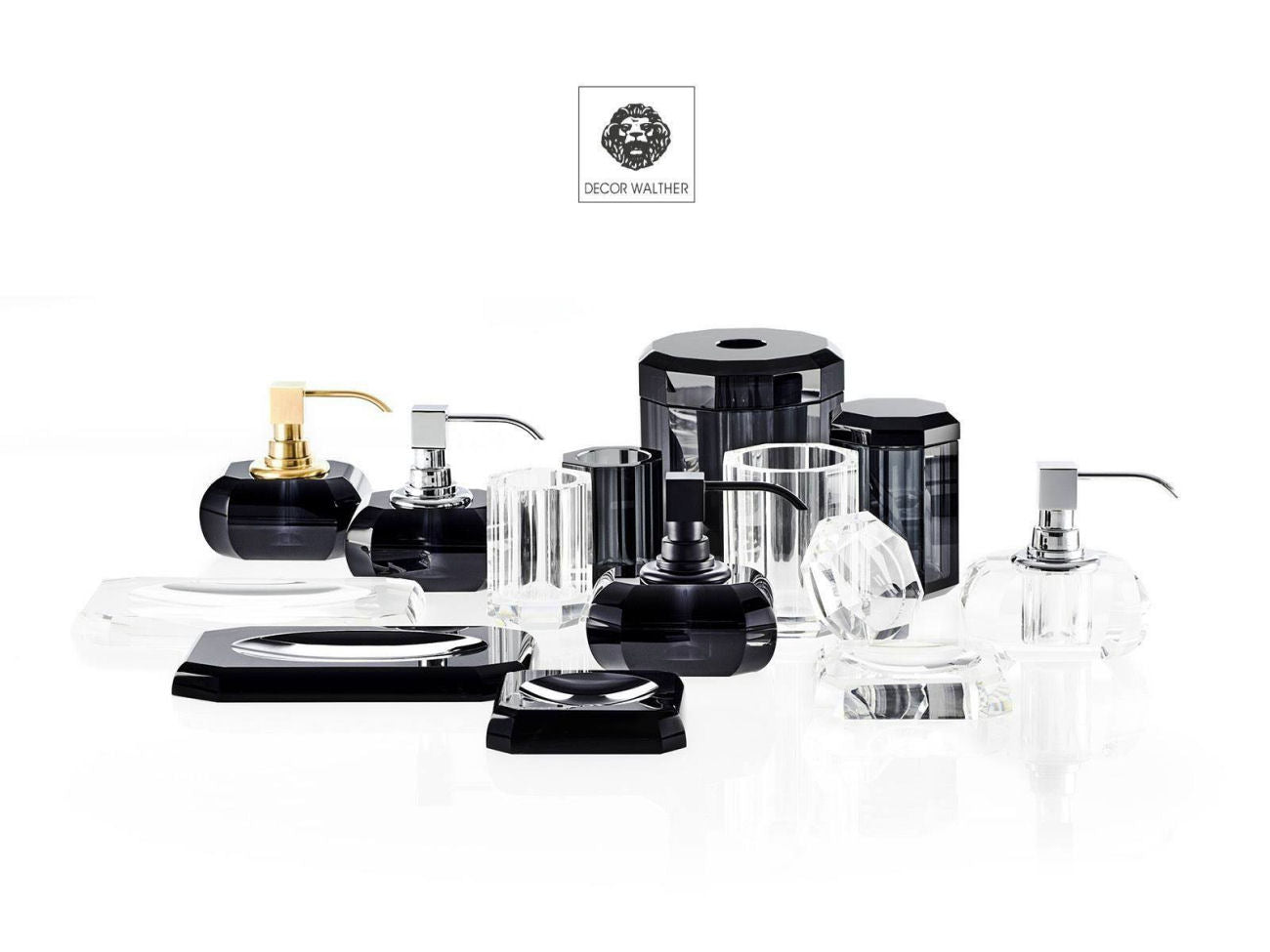Black Glass Luxury Bathroom Accessories - Tissue Box - |VESIMI Design|