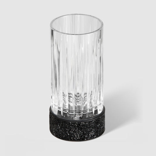 Black Matt Tumbler Holder with Swarowski® Crystals - |VESIMI Design|
