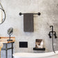Black Matte Industrial Design Two Handles Bathroom Vessel Sink Faucet - |VESIMI Design| Luxury and Rustic bathrooms online