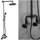 Black Matte Industrial Water Pipes Design Shower Set - |VESIMI Design|