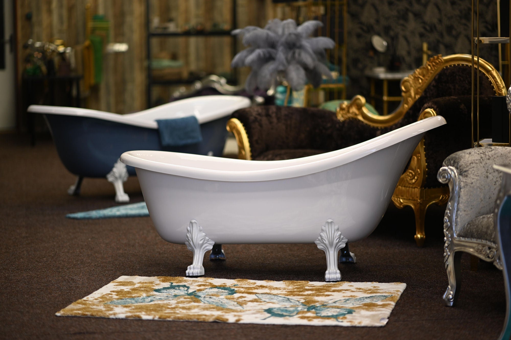 Luxury Silver Bathroom Rug PERSE Platinum –, VESIMI Design