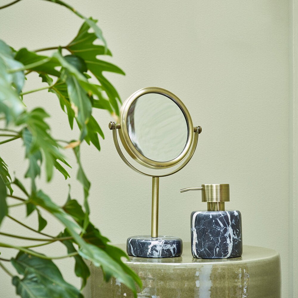 Bronze and Stone Black Marble Mirror Nero - |VESIMI Design| Luxury and Rustic bathrooms online
