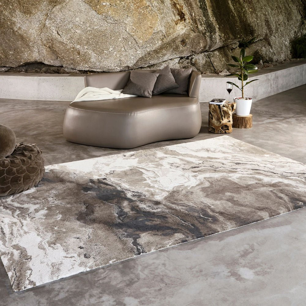 Brown Egyptian Cotton Roc Rug - |VESIMI Design| Luxury and Rustic bathrooms online