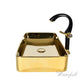 Cairo Luxury Black Matte & Gold Bathroom Crystal Handle Vessil Sink Faucet - |VESIMI Design| Luxury and Rustic bathrooms online