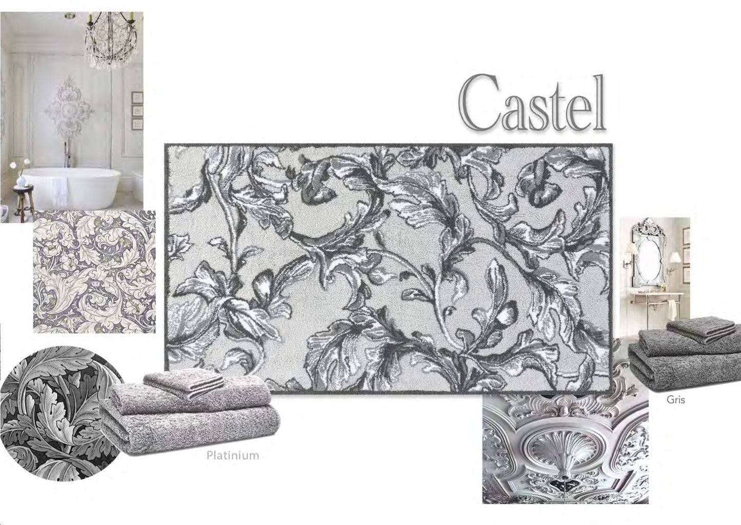 CASTEL Bath Rug by Abyss & Habidecor - |VESIMI Design| Luxury and Rustic bathrooms online