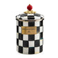 Courtly Check Enamel Canister Medium by Mackenzie Childs - |VESIMI Design| Luxury and Rustic bathrooms online
