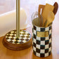 Courtly Check Enamel Utensil Holder by Mackenzie-Childs - |VESIMI Design| Luxury and Rustic bathrooms online