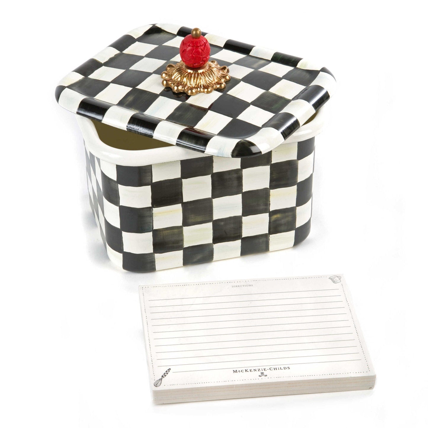 Courtly Check Recipe Box by Mackenzie-Childs - |VESIMI Design|
