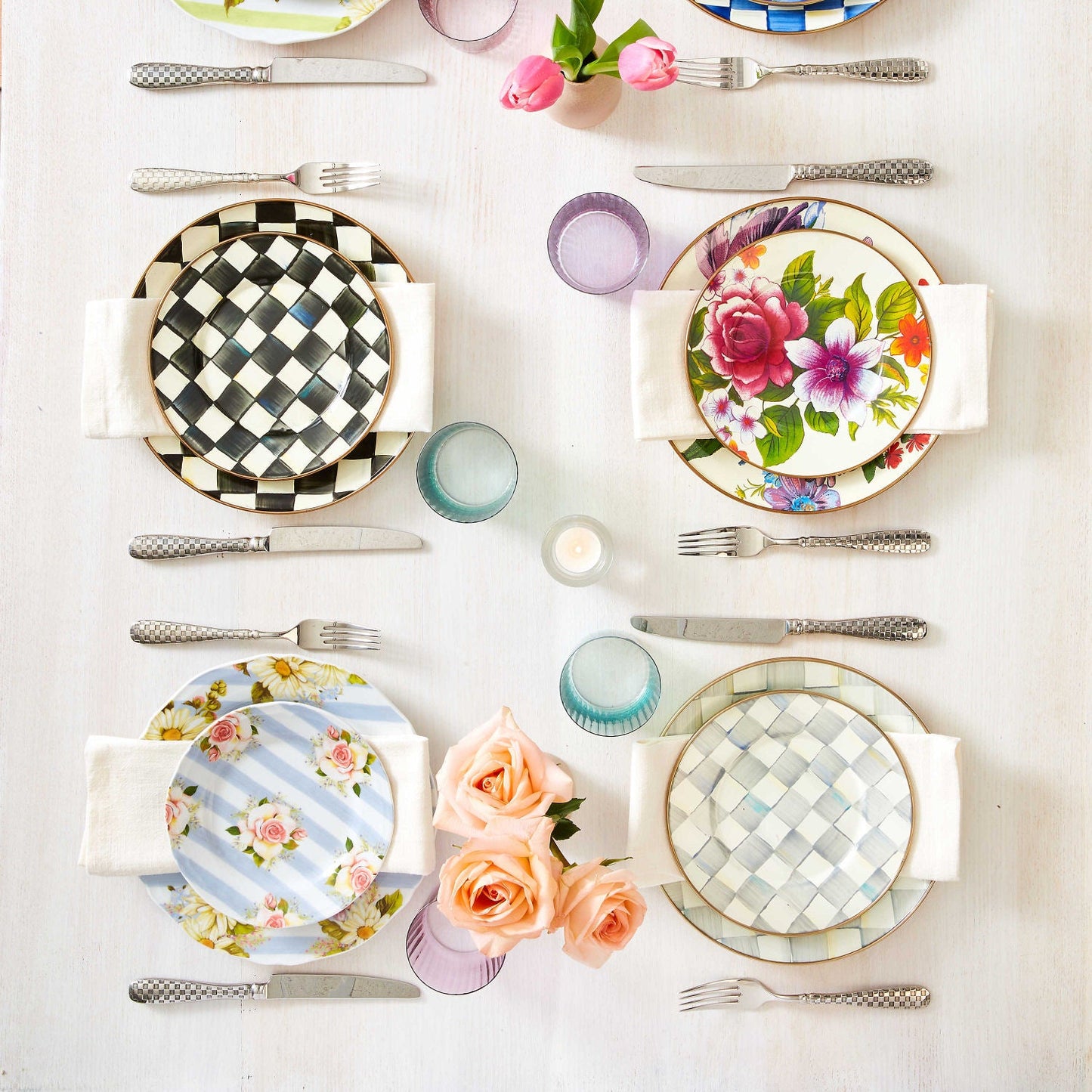 Courtly Check Salad/Dessert Plate by Mackenzie-Childs - |VESIMI Design|