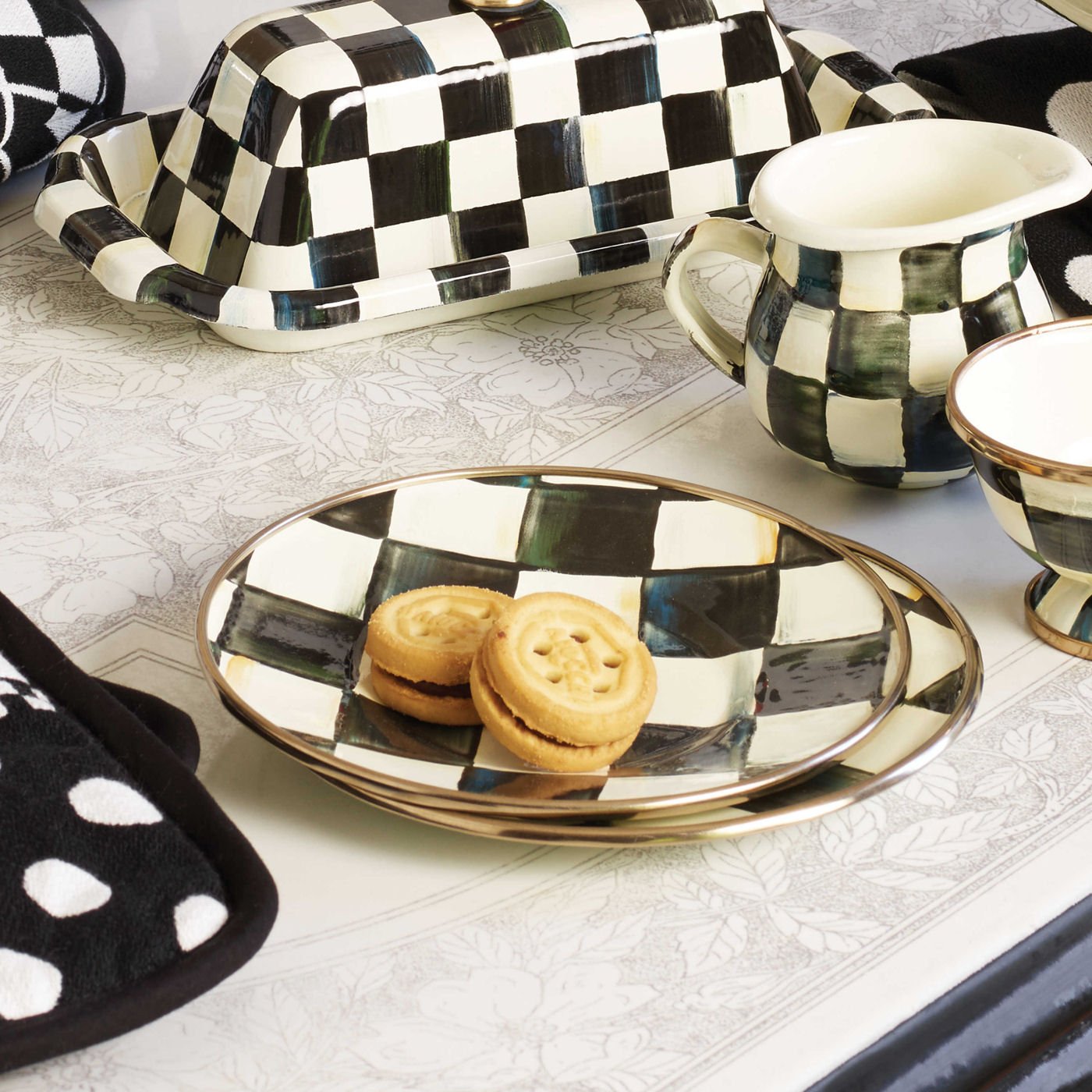 Courtly Check Saucer by MacKenzie-Childs - |VESIMI Design|
