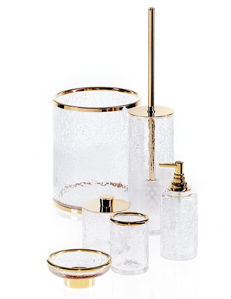 Cracked Glass Gold Multi Purpose Box by Decor Walther - |VESIMI Design|