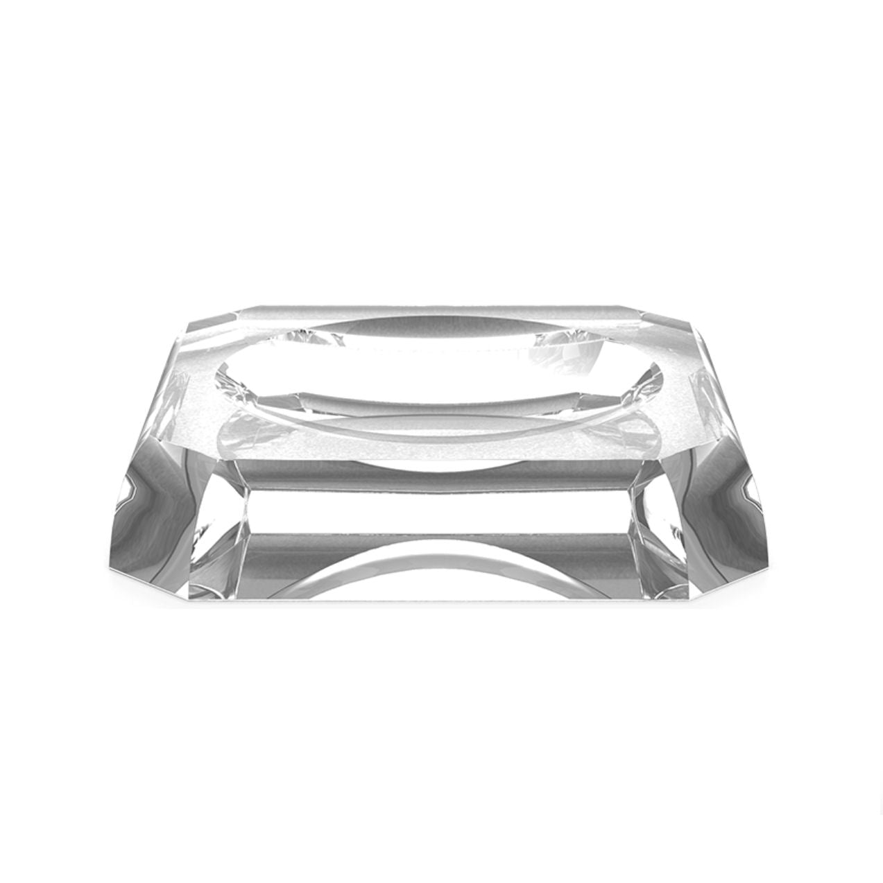 Crystal Clear Glass Bathroom Accessories Soap Dish by Decor Walther - |VESIMI Design|