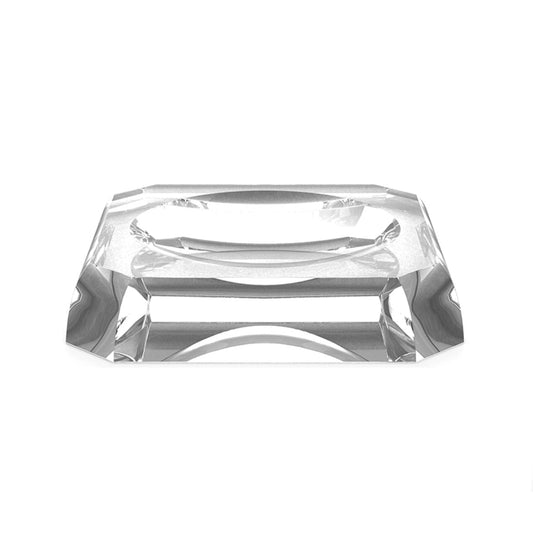 Crystal Clear Glass Bathroom Accessories Soap Dish by Decor Walther - |VESIMI Design|